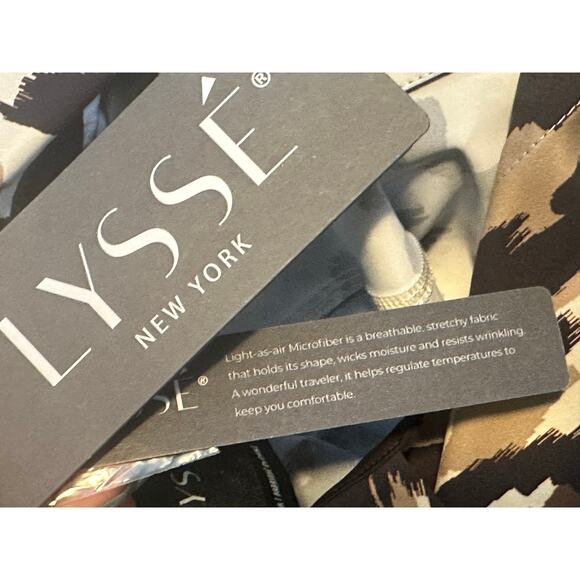 LYSSE animal print Connie slim button down long sleeves shirt size Small - Picture 8 of 16